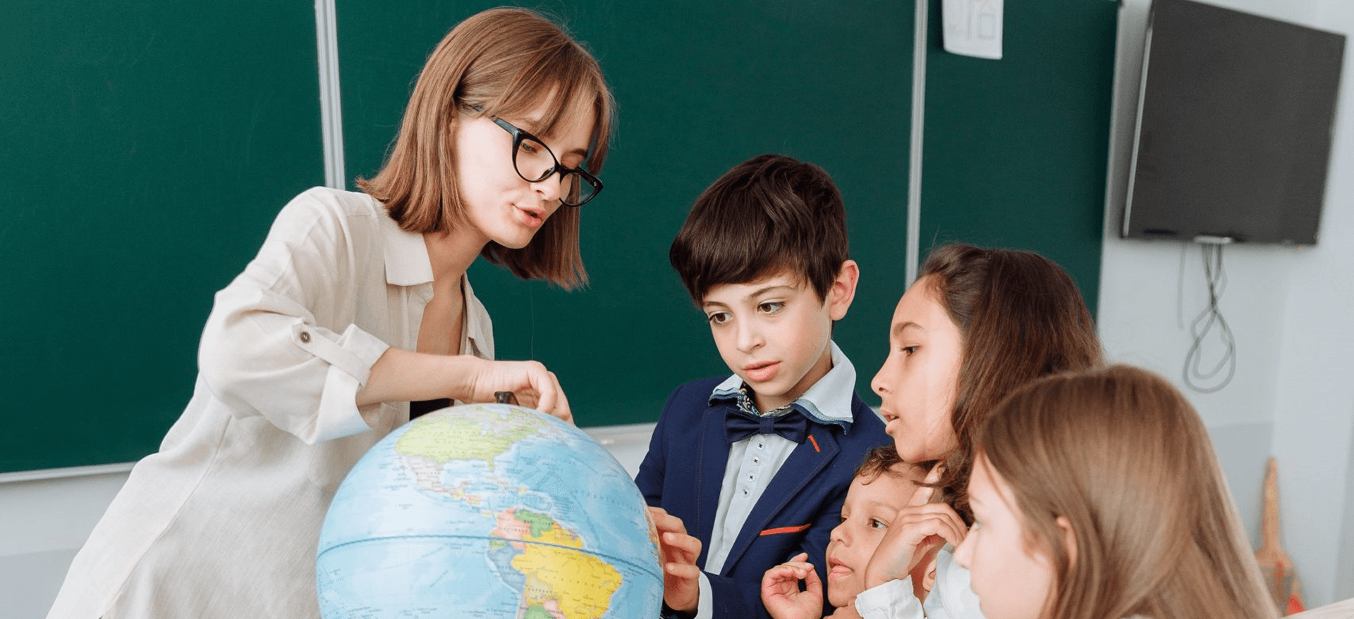 classroom with student